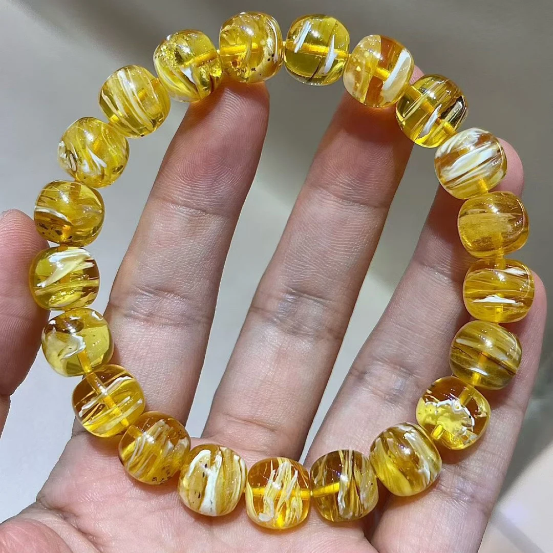 蜜蜡拉丝老型手串