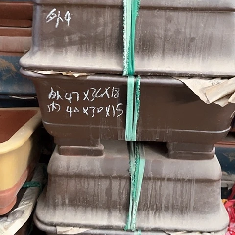 紫砂花盆长方盆一个
