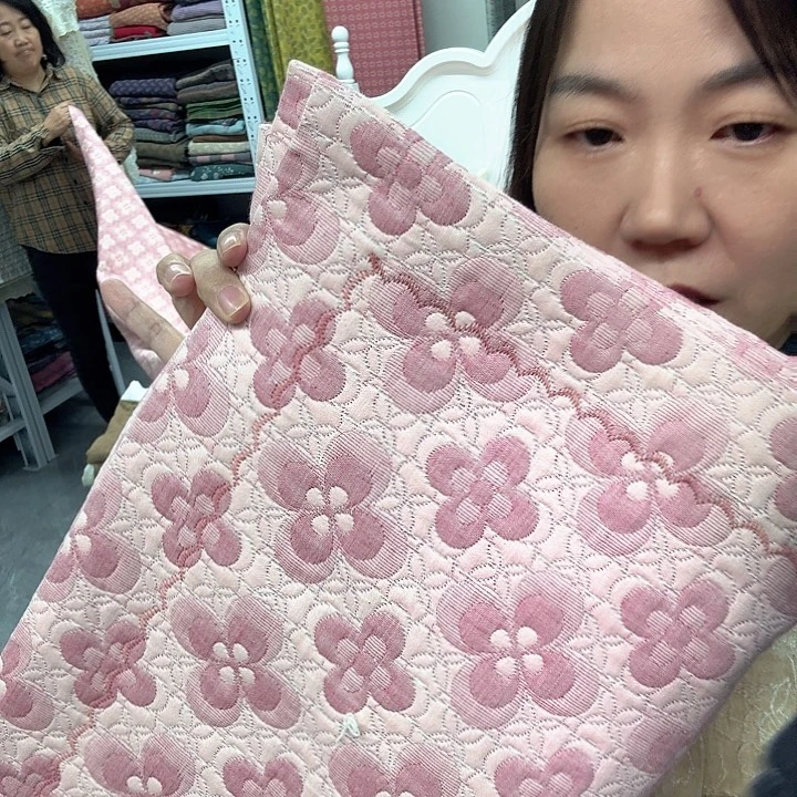 棉棉粉四叶草枕套