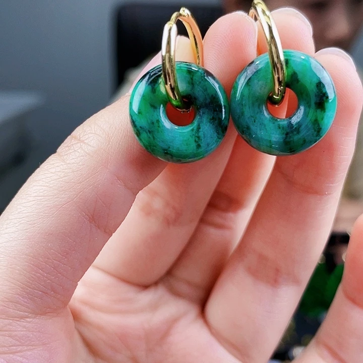 翡翠耳饰未镶嵌饰品