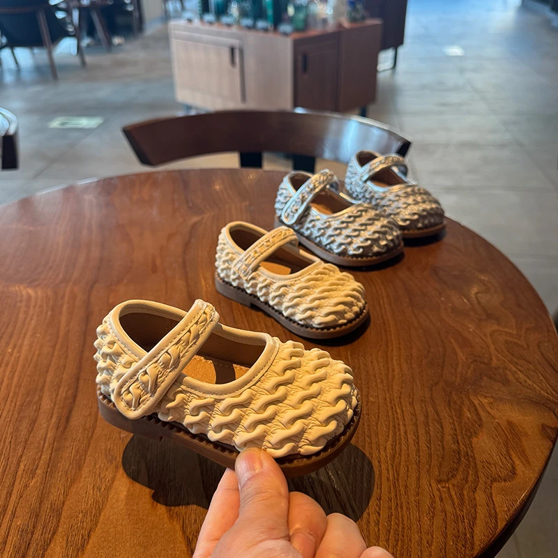 女童小皮鞋春秋新款小女孩女童洋气公主鞋小香风单鞋女宝宝鞋软底