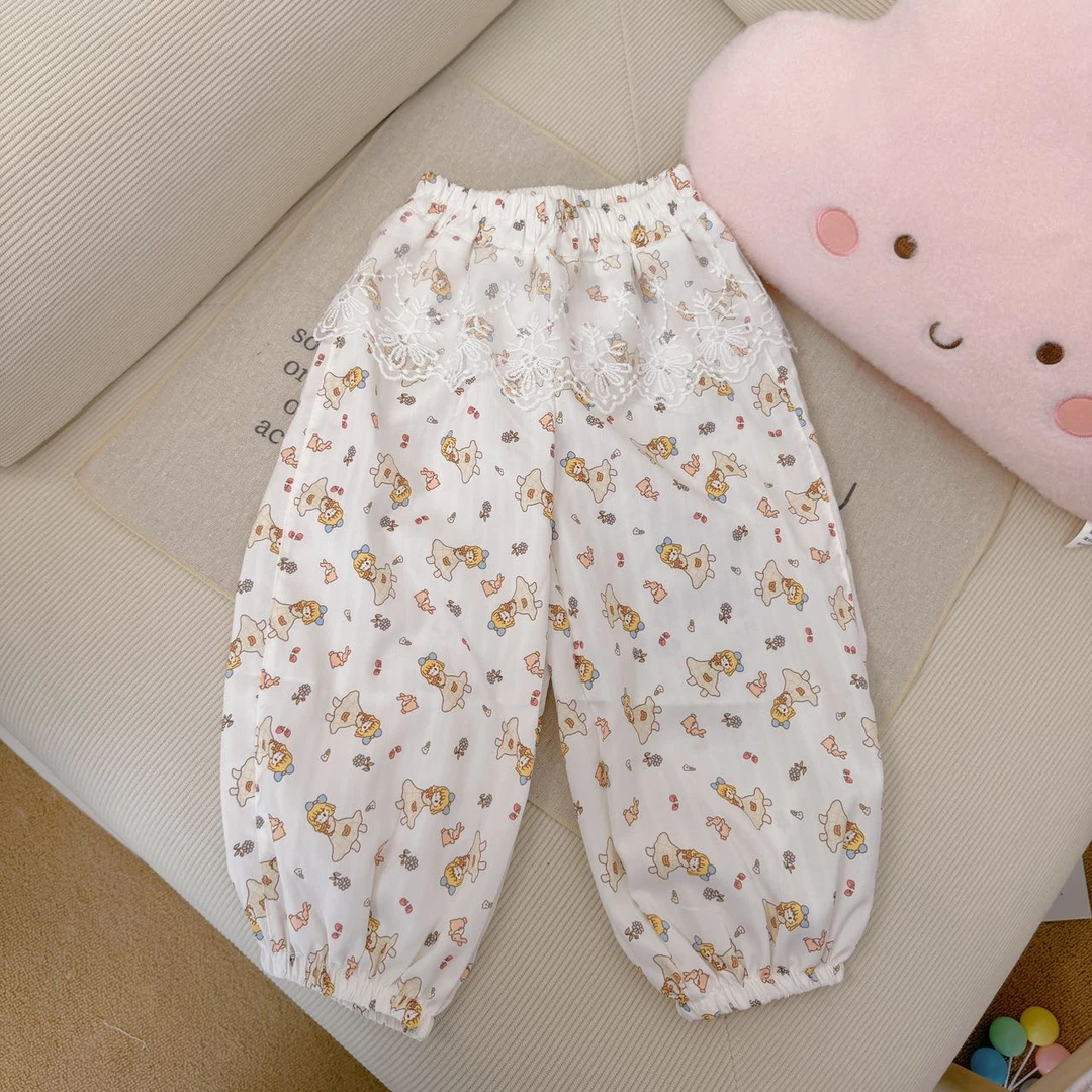 【新疆包邮】夏季新款满印小姑娘束脚防蚊裤M940