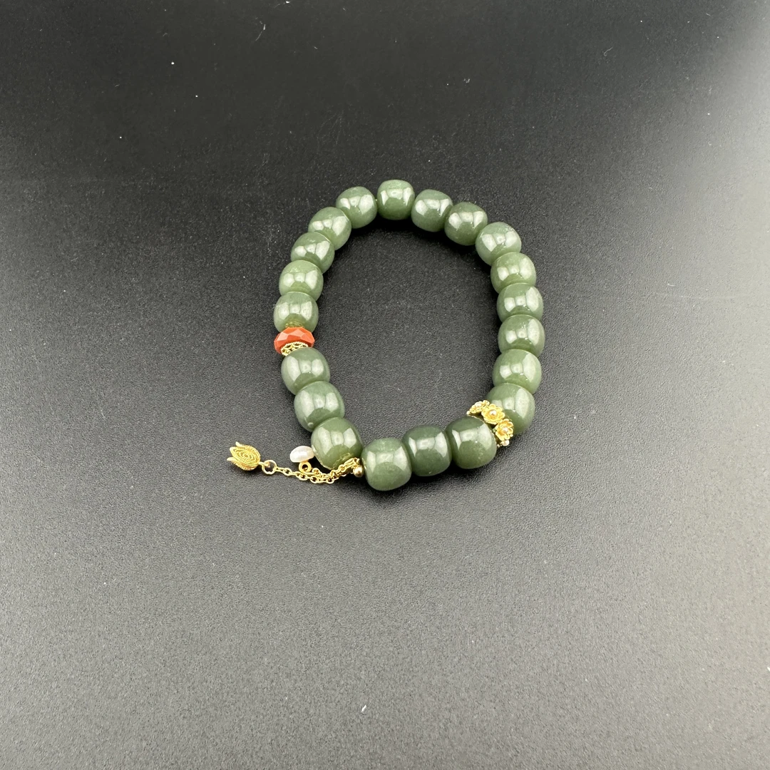 BYDQFLSF标554 北玉精选 和田玉手串 多样性发货