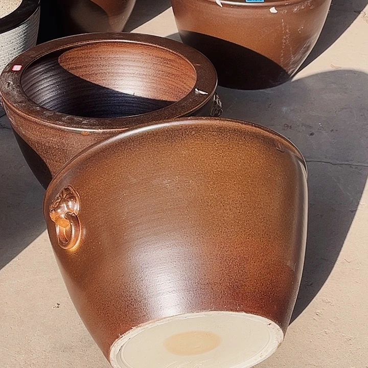 用***2景德镇陶瓷鱼缸艺术直径52厘米高32厘米