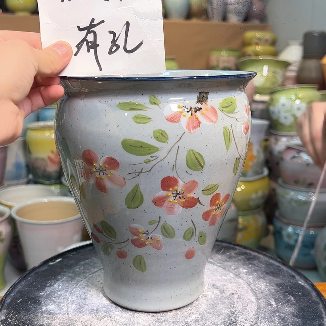 景德镇陶瓷花盆瑕123