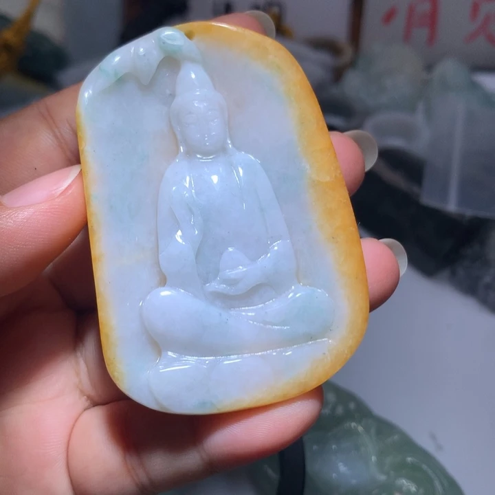 翡翠未镶嵌颈饰保真天然A货翡翠