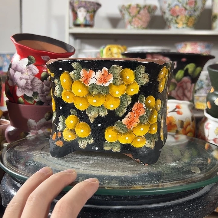 满38包邮景德镇幸运花盆