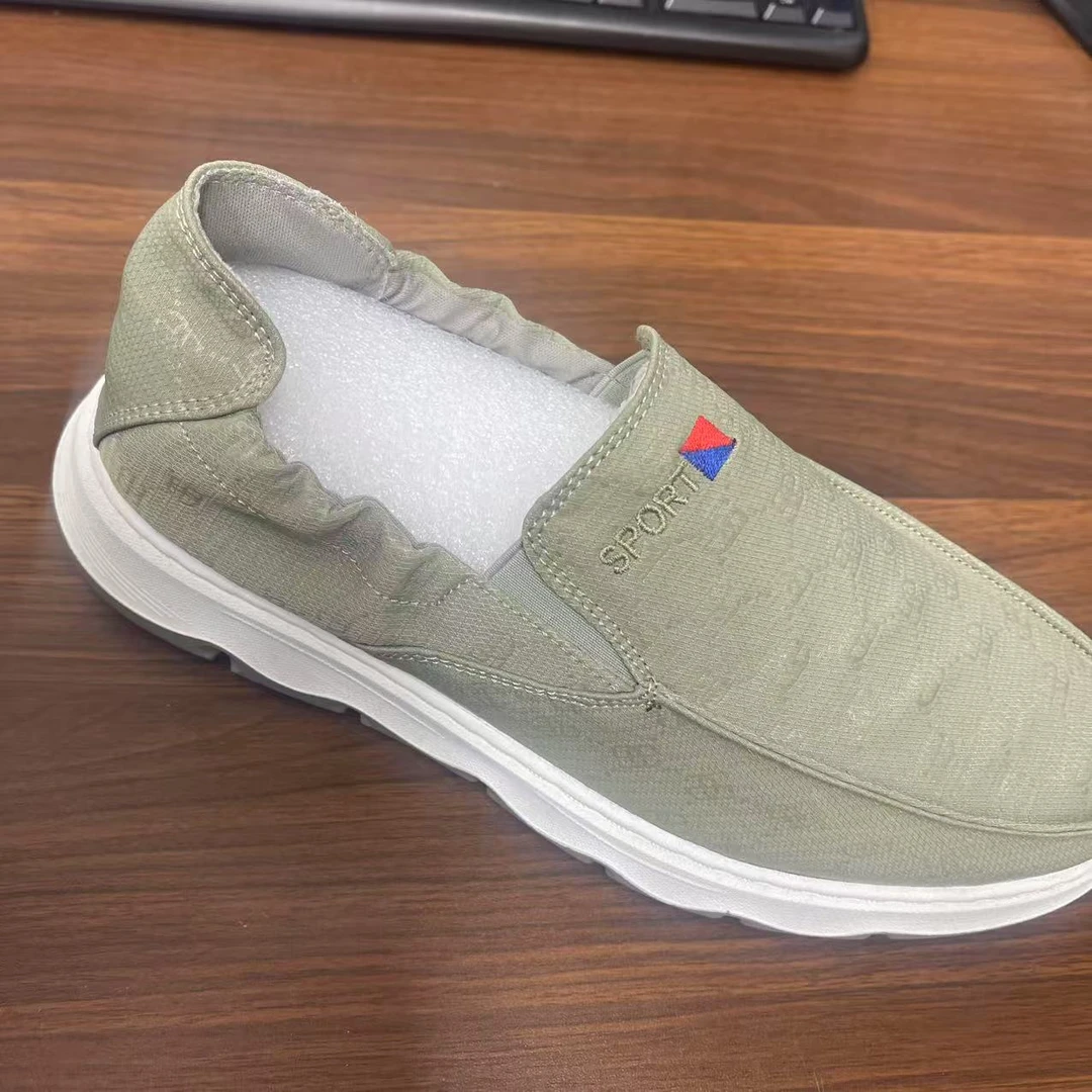 2025帆布鞋1518男士透气老北京布鞋一脚蹬防滑懒人休闲鞋