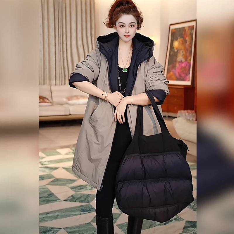 【Linda姐高端线】冬季时尚气质复古休闲连帽棉服外套AF5WMF0299