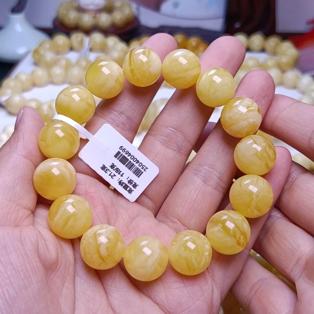 【闪购商品】未镶嵌蜜蜡手串13+圆珠手串
