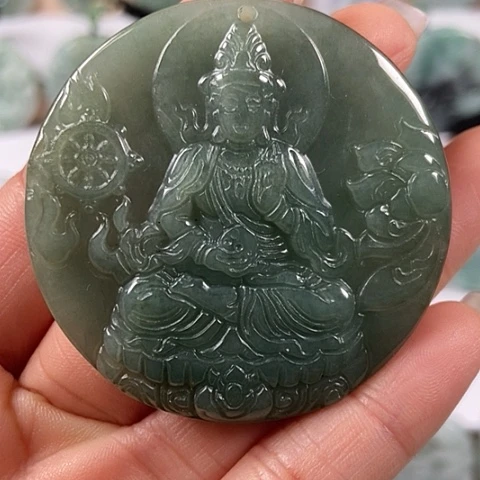 翡翠颈饰未镶嵌观音福利