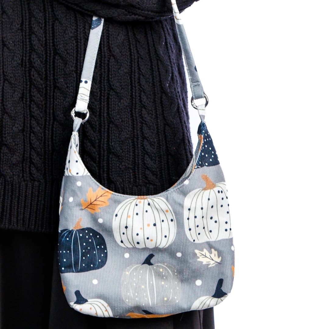 无则艺【mini月牙包】拉链可折叠迷你南瓜小小月牙包夏季环保单肩包