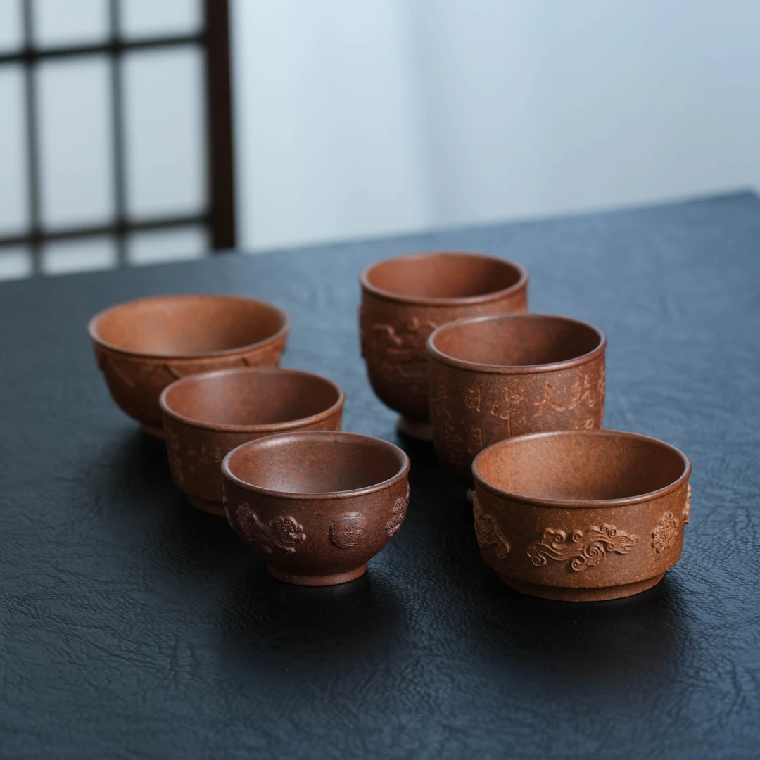 【悟云堂】宜兴原矿紫砂龙骨金砂杯系列家用全手工主人杯