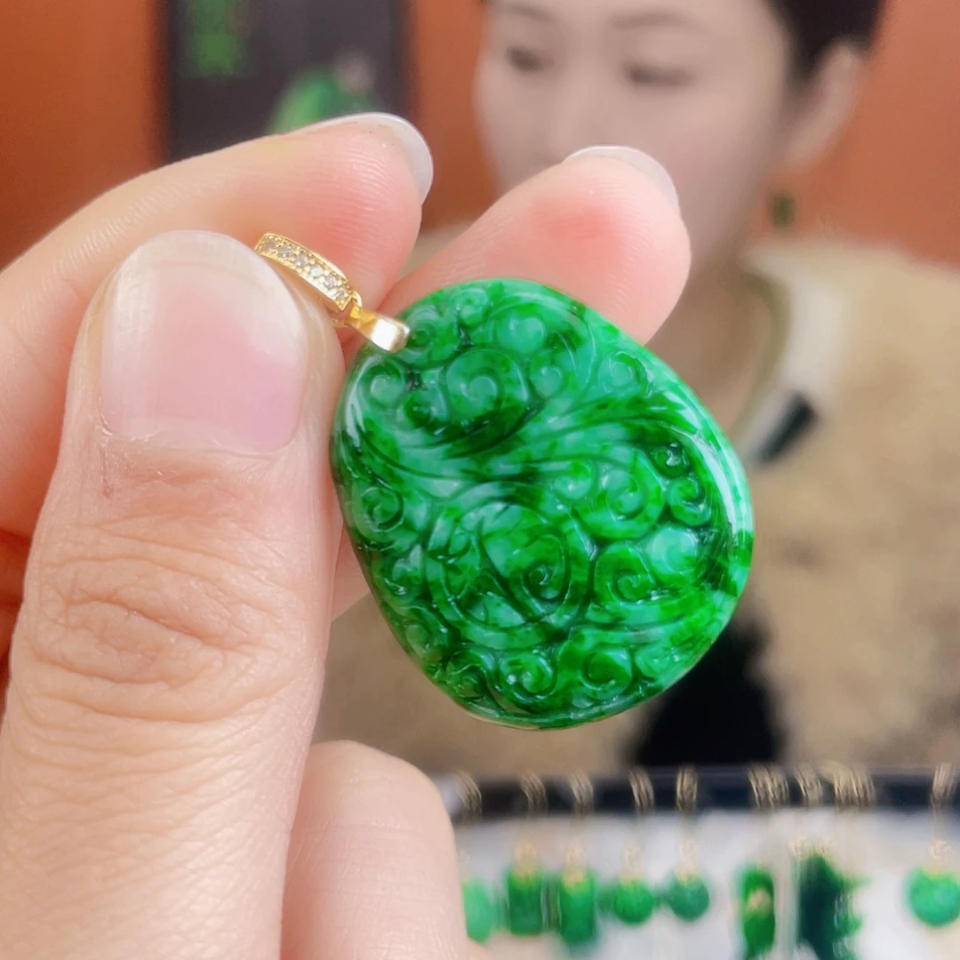 翡翠未镶嵌耳饰饰品