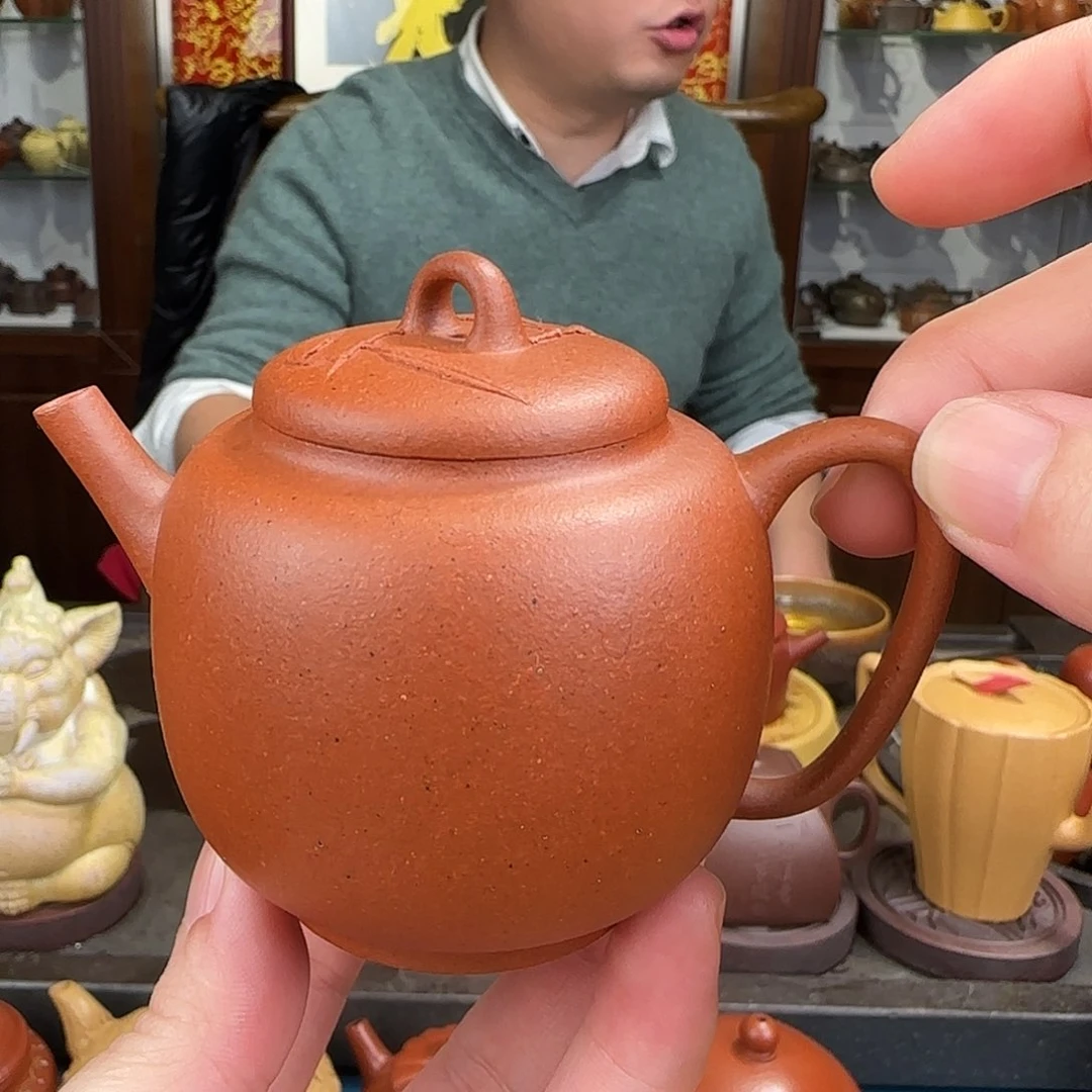 紫砂茶壶竹韵降坡