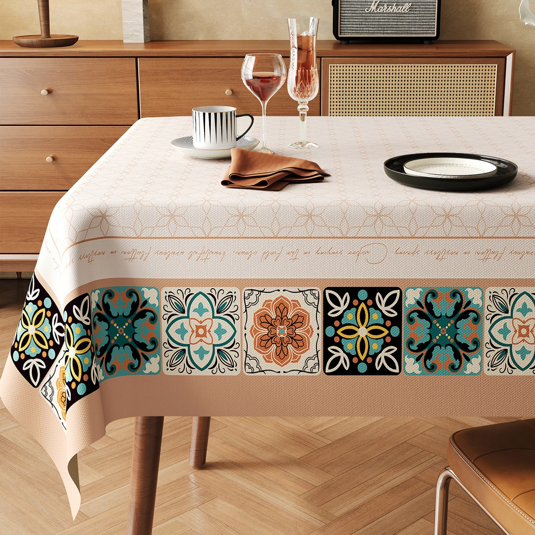 美式餐桌桌布防水防油免洗防烫pvc桌垫轻奢高级感茶几桌面保护垫