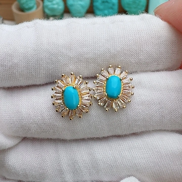 银S925镶嵌绿松石珠宝奇石