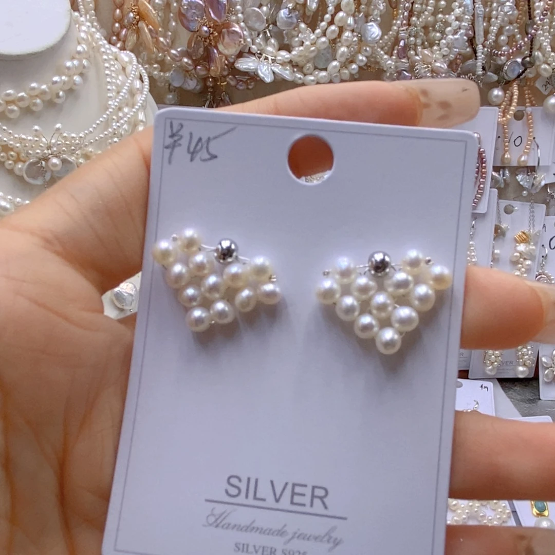 银S925镶嵌淡水珍珠胸饰