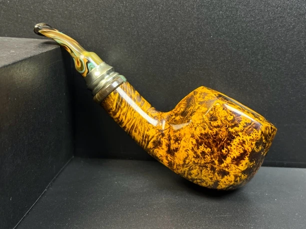 丹麦吉普森C4级石楠木手工烟斗（内径21.9斗深35.3长127.8）