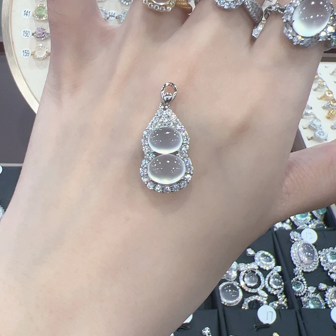 蛇纹石玉银S925镶嵌戒指李*儿