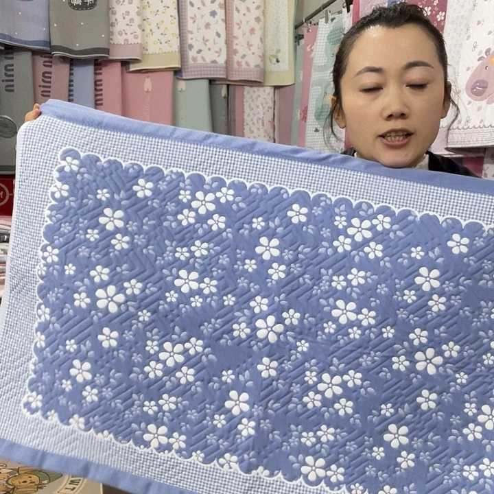 棉特价促销蓝色雪花纯棉