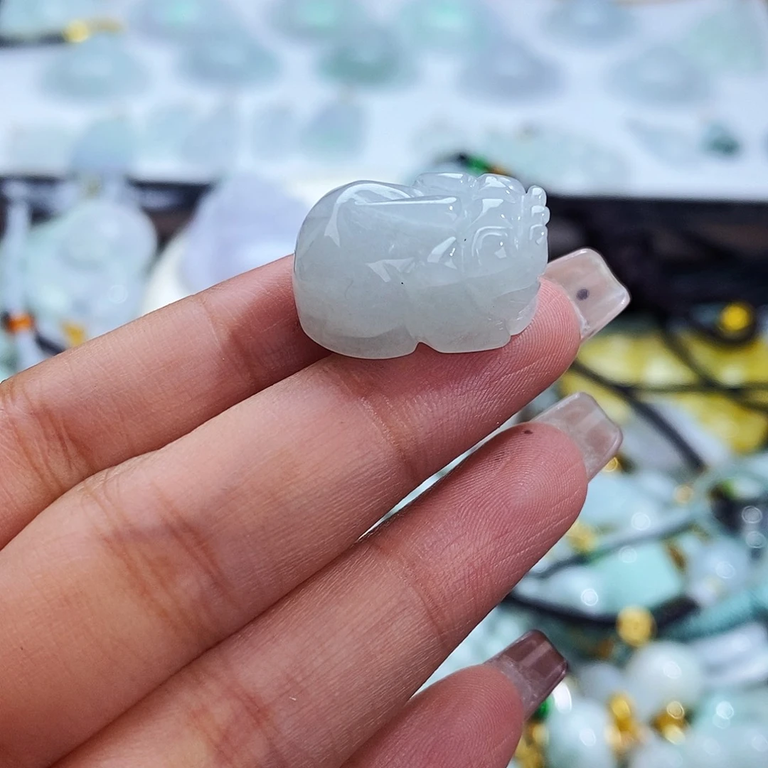 翡翠未镶嵌毛衣链8120