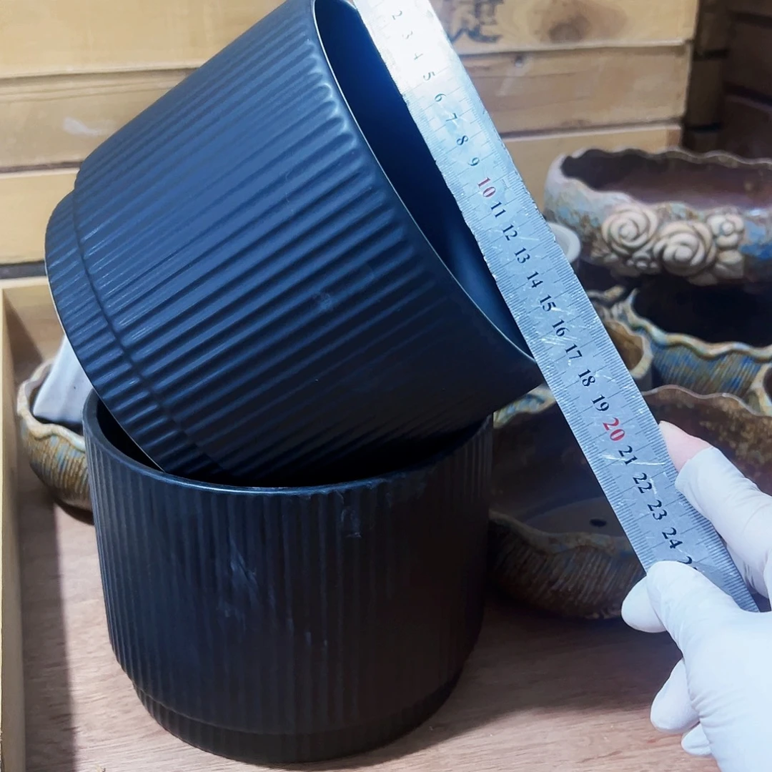 有孔外贸尾单陶瓷花盆凑10米包邮