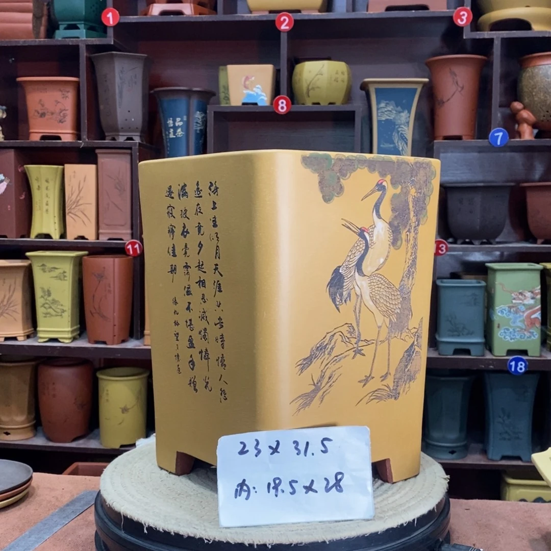 紫砂艺术紫砂花盆
