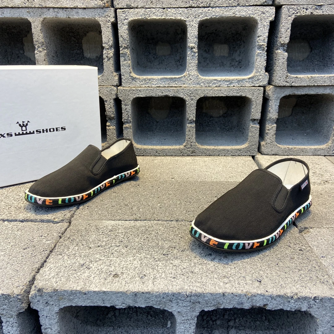 男鞋2025夏季黑色透气软底鞋手工老北京大码防臭千层底开车鞋布鞋