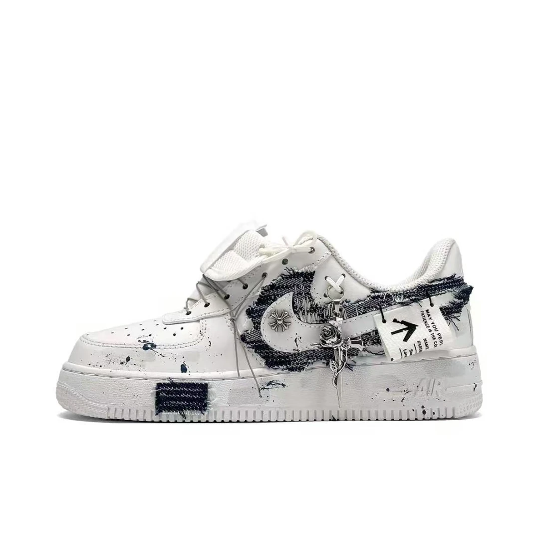 定制球鞋Nike/耐克AirForce1永恒玫瑰百搭低帮板鞋男款美式鞋子