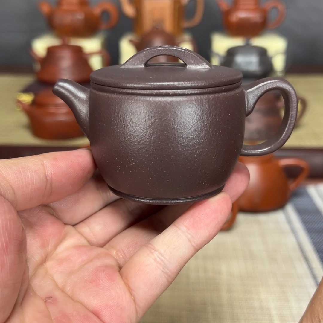 茶壶紫砂汉瓦100cc天青泥