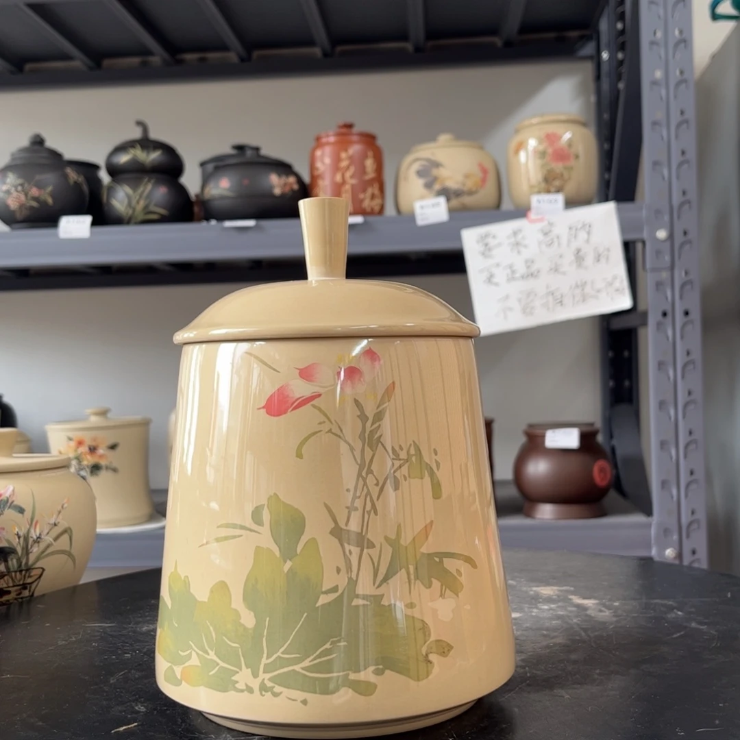 白泥水亮光存茶罐醒茶罐19