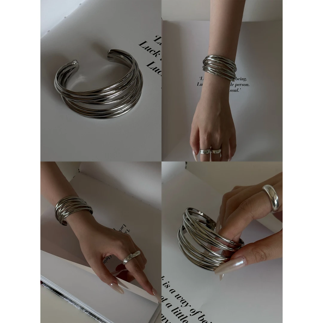 足银手镯 SOUL HUG 设计师品牌25春夏新品 线圈手镯 SOLSOL买手店