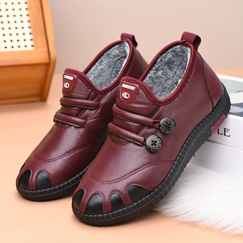 老北京棉鞋女冬季加绒保暖软底妈妈鞋棉靴加厚防滑奶奶鞋短靴防寒