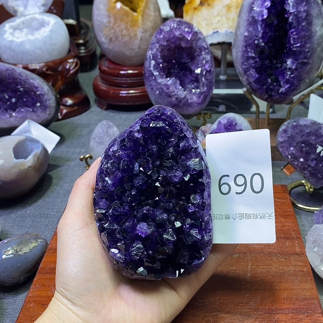 紫晶珠宝半成品未镶嵌