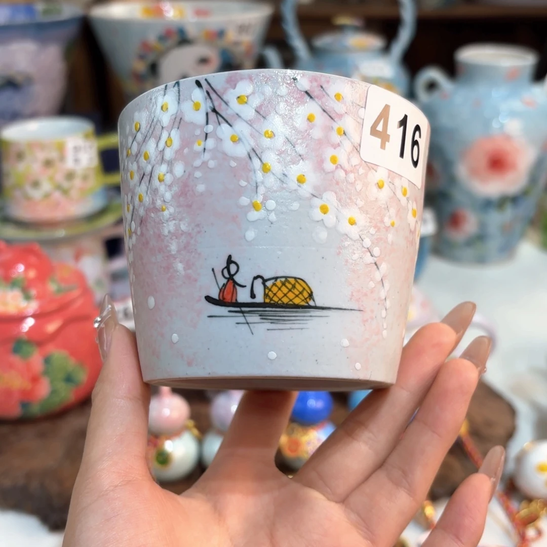 景德镇手绘高温釉下彩陶瓷茶具