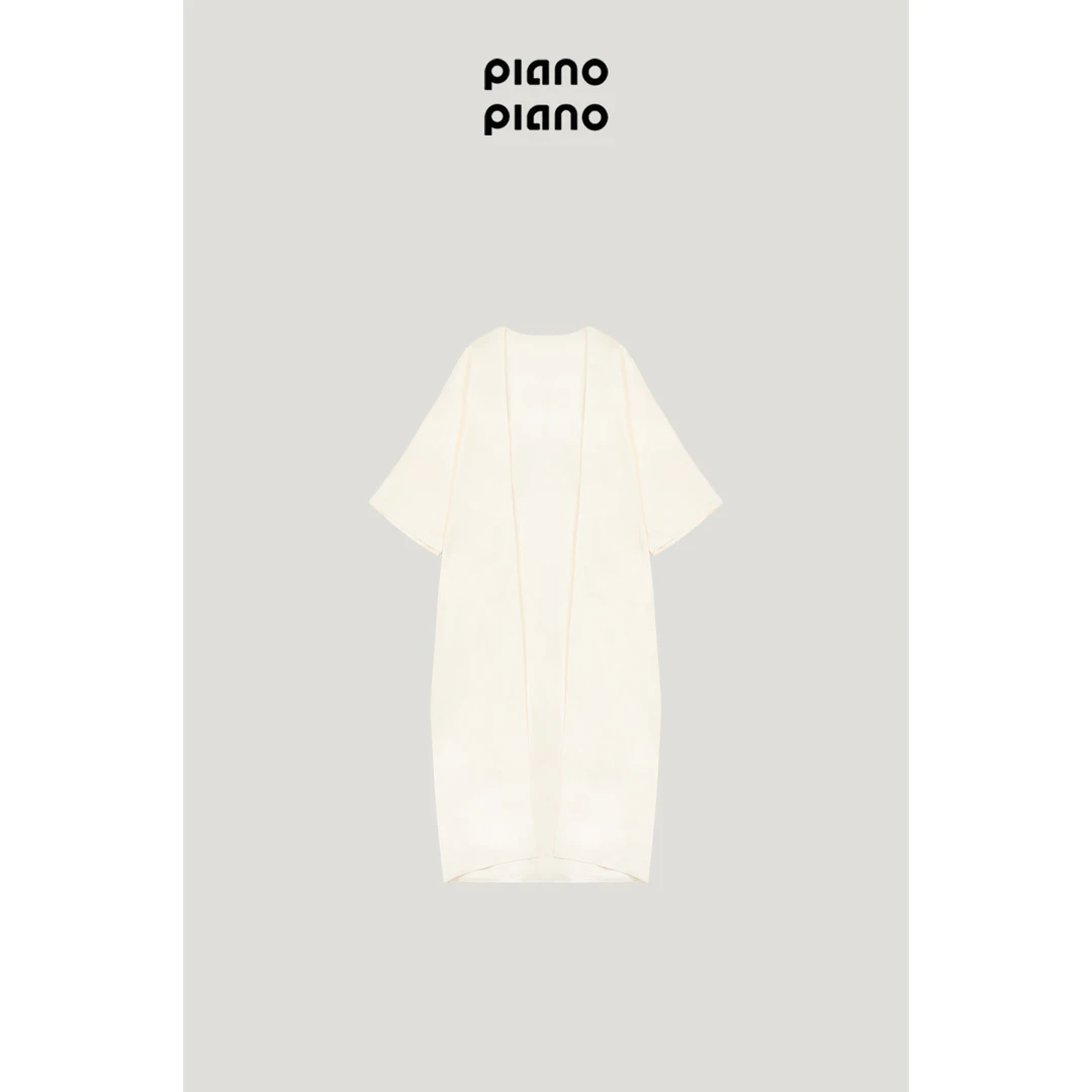 piano piano【原色亚麻披肩】一片式慵懒透气亚麻披肩外套LXW014