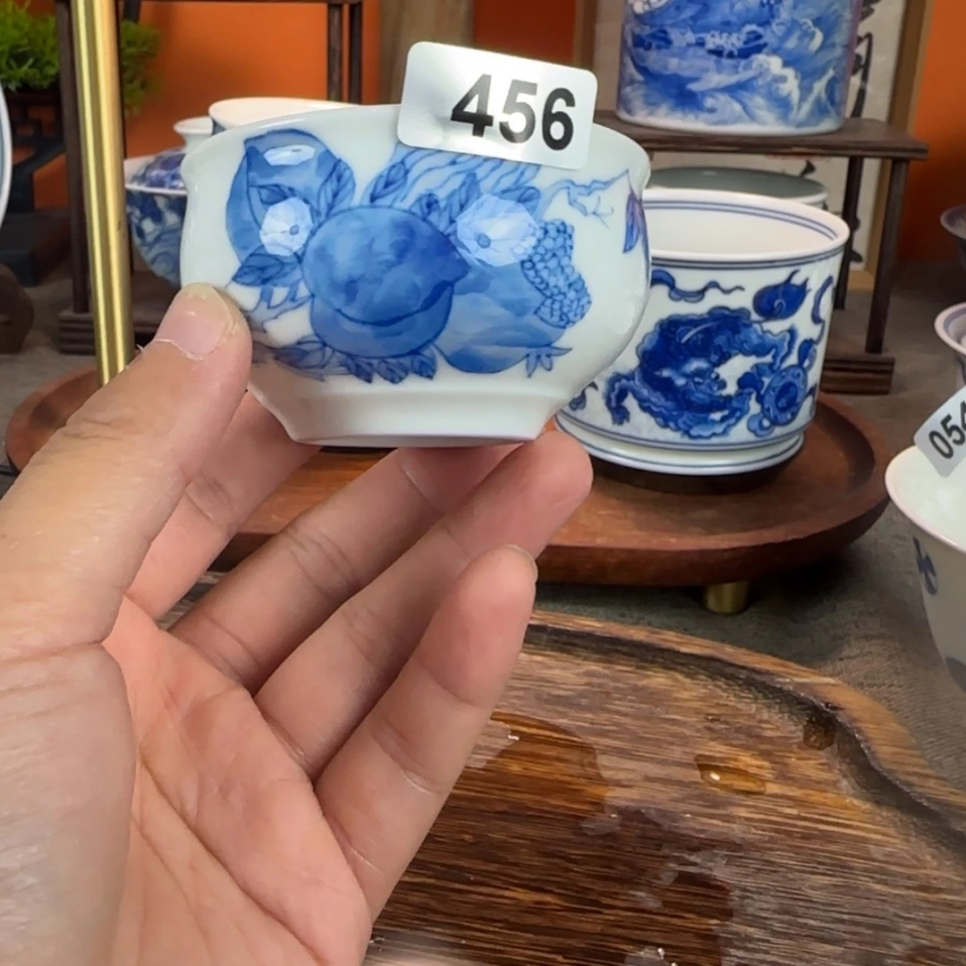 瓷片景德镇手绘青花茶器456