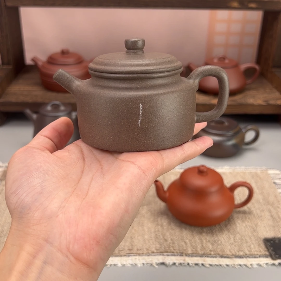 茶壶紫砂清灰段德钟170cc微缩盖不明显