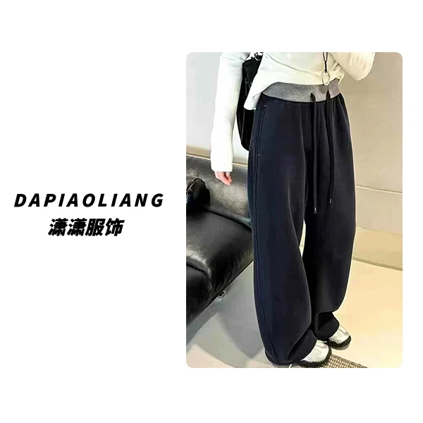 【潇潇精选】2025春季新品简约时尚小众百搭休闲卫裤358