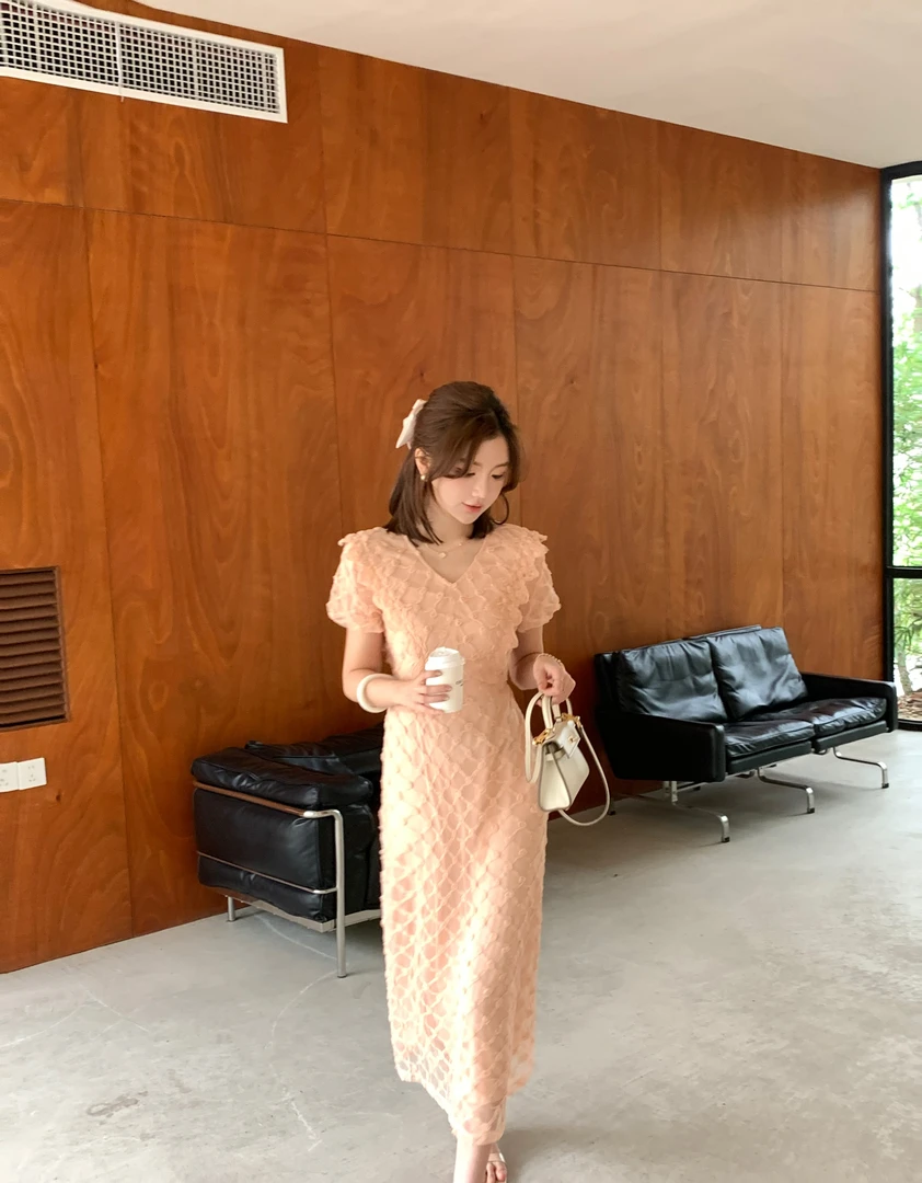 【芝士Cheese】塞西莉亚oni  夏季时尚气质显瘦裙子蕾丝优雅连衣裙