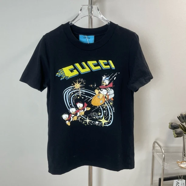 99新 GUCCI/古驰 A8442 Gucci 专柜价5500 黑色 短袖 S码