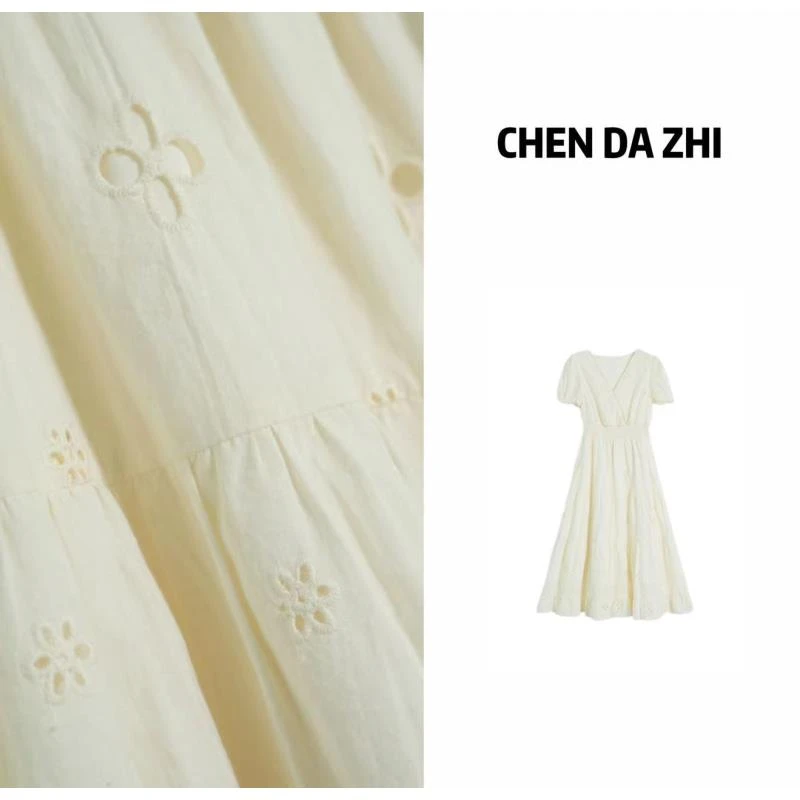 【慧慧私服】法式设计师复古显瘦气质收腰连衣裙4XLXZ3608