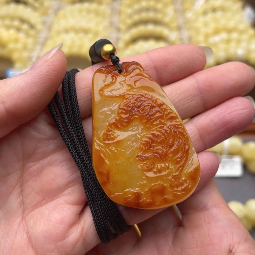 裸石琥珀未镶嵌蜜蜡下山虎鸽