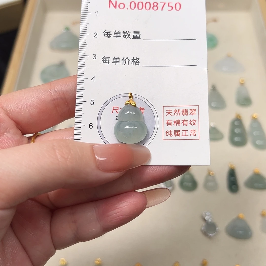 J***n翡翠18K金镶嵌颈饰