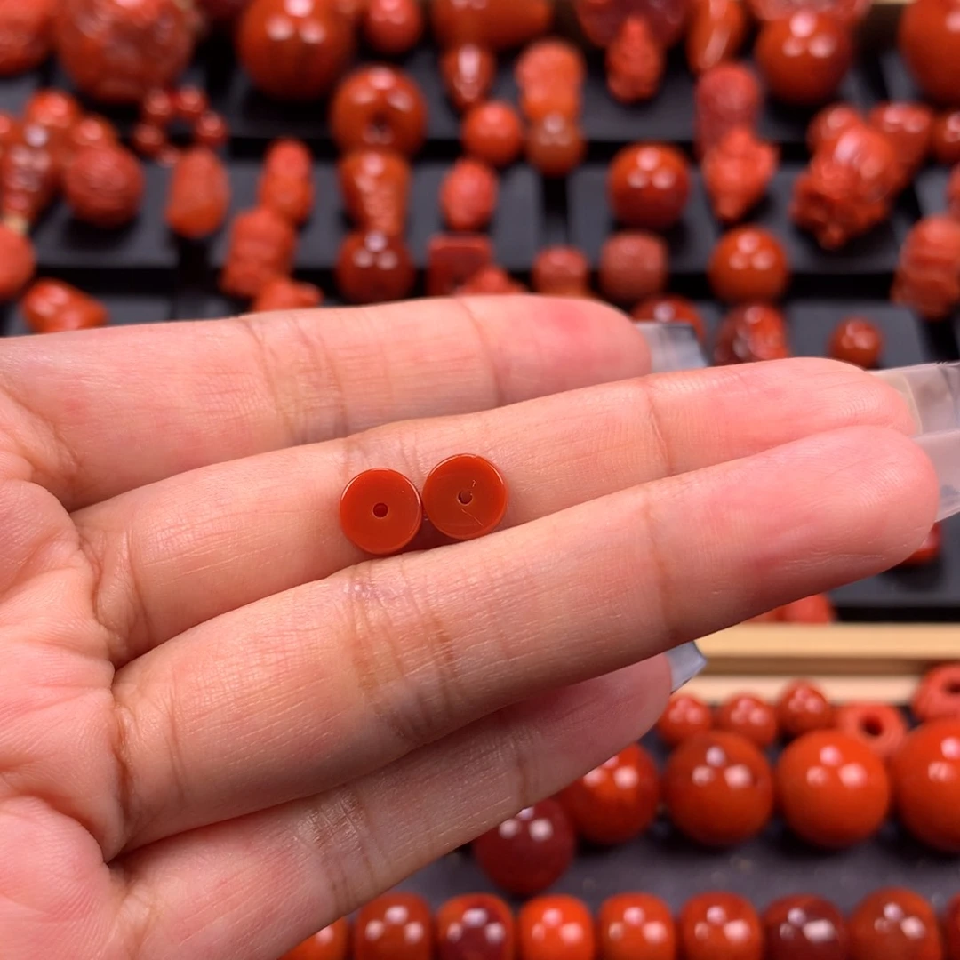 未镶嵌直切隔片7mm南红玛瑙小*阳