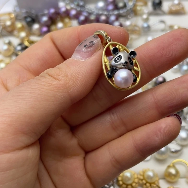 海水珍珠吊坠(不含链)银S925镶嵌