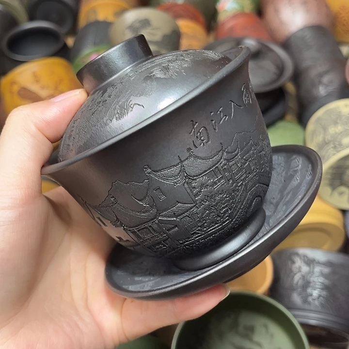 茶杯紫砂宜兴紫砂茶具正品