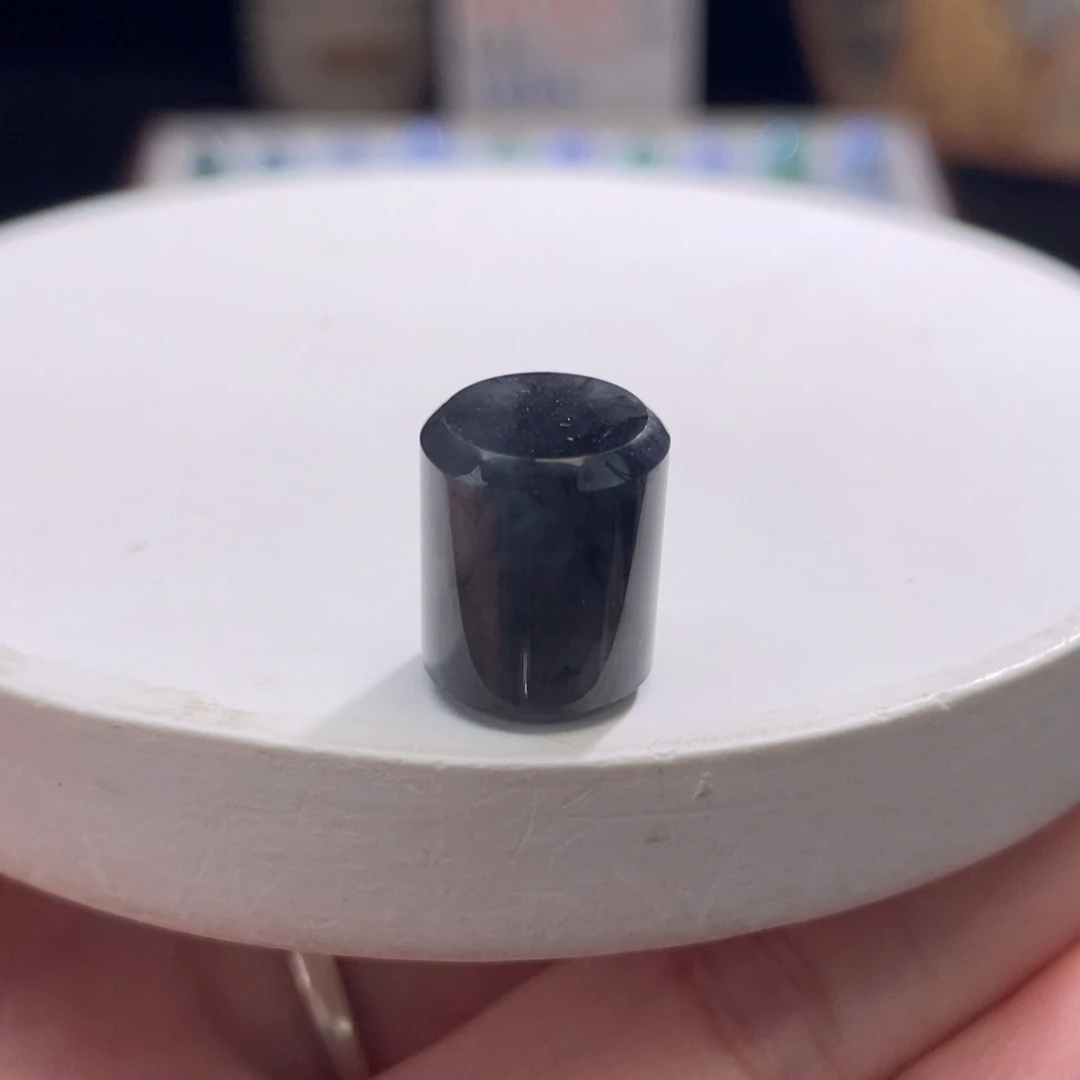 散珠翡翠特色黑乌鸡桶珠卡14-11.6mm