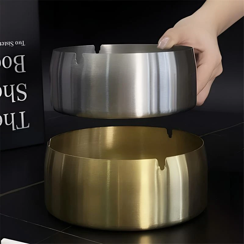 不锈钢烟灰缸不挑烟家居创意烟灰缸防风家用烟灰缸